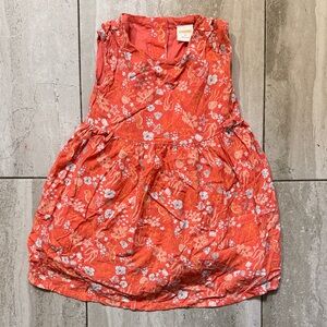 Gymboree Coral Floral Girls Summer Dress